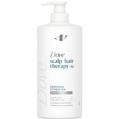 Dove Scalp + Hair Therapy Soothing Hydration Conditioner hair care with Hyaluron-Complex and Pharma-Grade Glycerin for up to 100 hours of hydrated hair* 700 ml Dove Scalp + Hair Therapy Soothing Hydration Conditioner hair care with Hyaluron-Complex and Pharma-Grade Glycerin for up to 100 hours of hydrated hair* 700 ml
