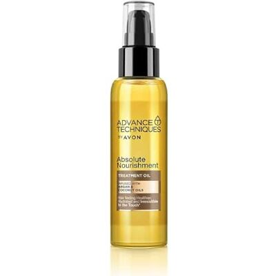 Avon Absolute Nourishment Argan and Coconut Treatment Oil 100ml, Smooth and Sleek Finish, Deep Hydration, Co-created by Dermatologists and Scientists, Cruelty Free Avon Absolute Nourishment Argan and Coconut Treatment Oil 100ml, Smooth and Sleek Finish, Deep Hydration, Co-created by Dermatologists and Scientists, Cruelty Free