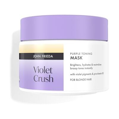 John Frieda Violet Crush Purple Toning Mask 250ml. Blonde Hair Care for Brassy Hair and Soft Shine John Frieda Violet Crush Purple Toning Mask 250ml. Blonde Hair Care for Brassy Hair and Soft Shine