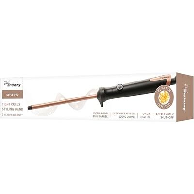 Paul Anthony 'StylePro' 9mm Tight Curls Chop-Stick Styler with Keratin, 5X temperatures, Quick Heat up, 60 Minutes Safety Cut Out H2115 Paul Anthony 'StylePro' 9mm Tight Curls Chop-Stick Styler with Keratin, 5X temperatures, Quick Heat up, 60 Minutes Safety Cut Out H2115