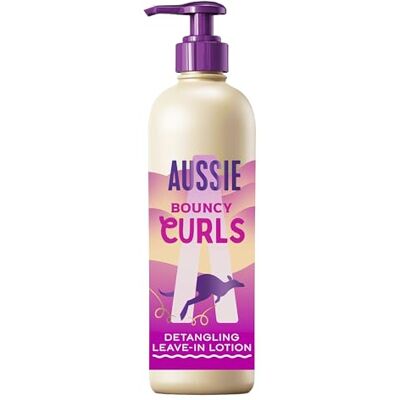 Aussie Bouncy Curls Detangling Leave-In Lotion 235ml. Smooths, Strengthens and Detangles Curly Hair. 48H Frizz Protection. Lightweight. With Australian Macadamia Nut Oil. Vegan & Cruelty-Free Aussie Bouncy Curls Detangling Leave-In Lotion 235ml. Smooths, Strengthens and Detangles Curly Hair. 48H Frizz Protection. Lightweight. With Australian Macadamia Nut Oil. Vegan & Cruelty-Free