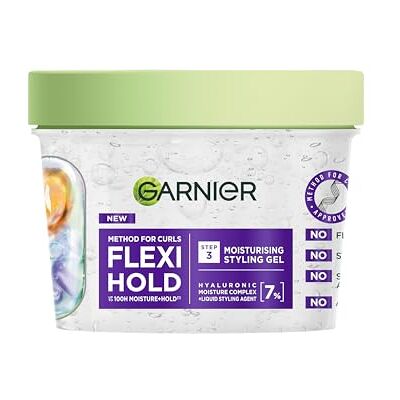 Garnier Curls Gel, Method for Curls Flexi-Hold Gel 370ml, Long-Lasting Define & Nourish Hair, Humidity-Proof, Vegan Formula for All Curl Types & Type 4 Coils Garnier Curls Gel, Method for Curls Flexi-Hold Gel 370ml, Long-Lasting Define & Nourish Hair, Humidity-Proof, Vegan Formula for All Curl Types & Type 4 Coils