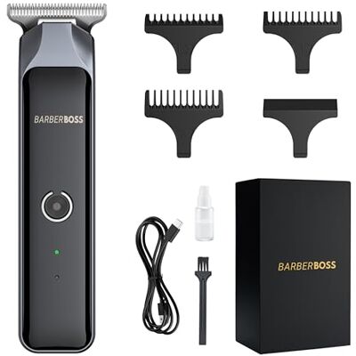 BARBERBOSS Men's Grooming Kit, Cordless Hair Trimmer, Haircut Clippers, Beard Trimmer with 3 Guide Combs, Men's Grooming Kit QR-2071 BARBERBOSS Men's Grooming Kit, Cordless Hair Trimmer, Haircut Clippers, Beard Trimmer with 3 Guide Combs, Men's Grooming Kit QR-2071