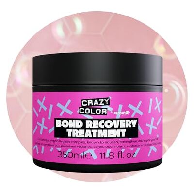 Crazy Color Bond Recovery Treatment Mask for Dry Damaged Hair, Bleached, Coloured, Broken, Curly or Frizzy Hair. Vegan, Cruelty & Sulphate Free, 350ml Crazy Color Bond Recovery Treatment Mask for Dry Damaged Hair, Bleached, Coloured, Broken, Curly or Frizzy Hair. Vegan, Cruelty & Sulphate Free, 350ml