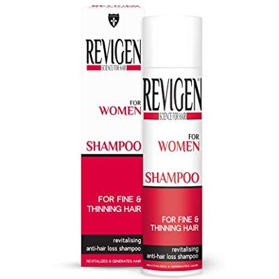 Revigen Shampoo for Women, Revitalizing anti-hair loss shampoo for fine and thinning hair, 250 mL Revigen Shampoo for Women, Revitalizing anti-hair loss shampoo for fine and thinning hair, 250 mL