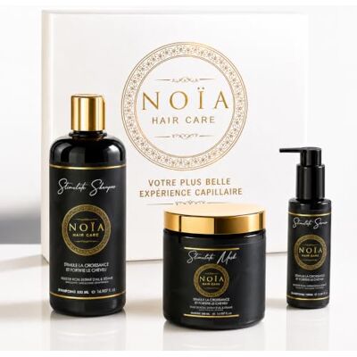 NOIA PARIS NOÏA HAIR Prestige Hair Care Set STIMULATE Collection Shampoo + Mask + Serum + Free Blow-Dry Brush (Castor Oil, Garlic & Sesame) NOIA PARIS NOÏA HAIR Prestige Hair Care Set STIMULATE Collection Shampoo + Mask + Serum + Free Blow-Dry Brush (Castor Oil, Garlic & Sesame)