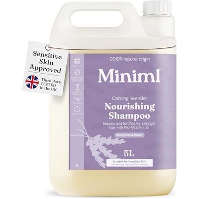 Miniml Natural Eco Hair Shampoo Nourish and Repair – 5L Refill Lavender and Chamomile for Dry, Damaged Hair with Pro-Vitamin B5 Sulphate & Paraben Free, Vegan & Cruelty Free Miniml Natural Eco Hair Shampoo Nourish and Repair – 5L Refill Lavender and Chamomile for Dry, Damaged Hair with Pro-Vitamin B5 Sulphate & Paraben Free, Vegan & Cruelty Free