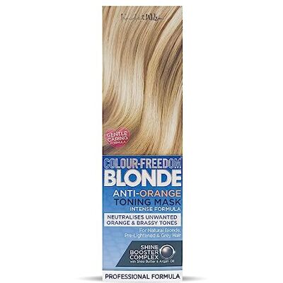 Knight & Wilson Colour-Freedom Blonde Anti-Orange Toner Mask, Semi Permanent Conditioning Treatment, Gentle Formula Neutralises Brassy Tones for Naturally Light, Bleached, Grey & Coloured Hair 150ml Knight & Wilson Colour-Freedom Blonde Anti-Orange Toner Mask, Semi Permanent Conditioning Treatment, Gentle Formula Neutralises Brassy Tones for Naturally Light, Bleached, Grey & Coloured Hair 150ml