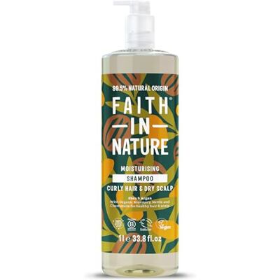FAITH IN NATURE 1L Natural Shea & Argan Shampoo, Moisturising for Curly Hair & Dry Scalp, Vegan & Cruelty Free, No SLS, Silicones or Parabens, Family Sized FAITH IN NATURE 1L Natural Shea & Argan Shampoo, Moisturising for Curly Hair & Dry Scalp, Vegan & Cruelty Free, No SLS, Silicones or Parabens, Family Sized