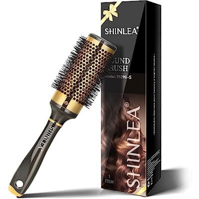SHINLEA Hair Brush Round Brush for Blow Drying Aluminium Curly Hair brush, Hairbrushes for women Professional Curling, Hair Drying, Styling, Straightening and Shine (43MM) SHINLEA Hair Brush Round Brush for Blow Drying Aluminium Curly Hair brush, Hairbrushes for women Professional Curling, Hair Drying, Styling, Straightening and Shine (43MM)