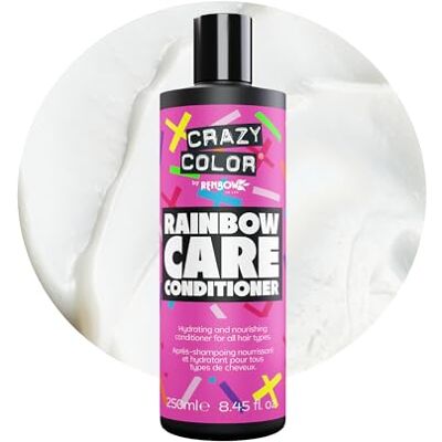 Crazy Color Rainbow Conditioner for Dyed & Bleached Hair Nourish, Protect & Cleanse. Preserve Hair Colour, Pigment Compatible 250 ml Crazy Color Rainbow Conditioner for Dyed & Bleached Hair Nourish, Protect & Cleanse. Preserve Hair Colour, Pigment Compatible 250 ml