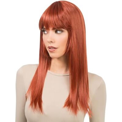 Chaks Wig with Bangs 58cm Long Straight Synthetic Hair for Women Cosplay Carnival Festival Chaks Wig with Bangs 58cm Long Straight Synthetic Hair for Women Cosplay Carnival Festival