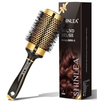 SHINLEA Hair Brush Round Brush for Blow Drying 53MM Aluminium Curly Hair brush, Hairbrushes for Women Professional Curling, Hair Drying, Styling, Straightening and Shine SHINLEA Hair Brush Round Brush for Blow Drying 53MM Aluminium Curly Hair brush, Hairbrushes for Women Professional Curling, Hair Drying, Styling, Straightening and Shine