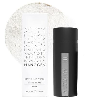 Nanogen Hair Fibres, 30 g, White Nanogen Hair Fibres, 30 g, White