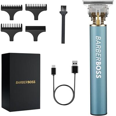 BARBERBOSS Cordless Beard Trimmer & Hair Clippers for Men – Precision Grooming Kit with Detail Trimmer for Beard, Haircuts & Styling BARBERBOSS Cordless Beard Trimmer & Hair Clippers for Men – Precision Grooming Kit with Detail Trimmer for Beard, Haircuts & Styling