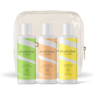 Boucléme Bouclème Hair Care Gift Set Ultimate Travel Kit for Tight Curls & Coils Curl Cleanser, Curl Conditioner & Curl Defining Gel 3 x 100ml Curly Hair Products Boucléme Bouclème Hair Care Gift Set Ultimate Travel Kit for Tight Curls & Coils Curl Cleanser, Curl Conditioner & Curl Defining Gel 3 x 100ml Curly Hair Products