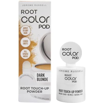 Jerome Russell Root Color Pod DARK BLONDE Root Touch Up Powder Instant Grey Coverage for Roots & Hairline Thinning Hair Filler Smudge Proof Vegan With Precision & Full Cover Applicators Jerome Russell Root Color Pod DARK BLONDE Root Touch Up Powder Instant Grey Coverage for Roots & Hairline Thinning Hair Filler Smudge Proof Vegan With Precision & Full Cover Applicators