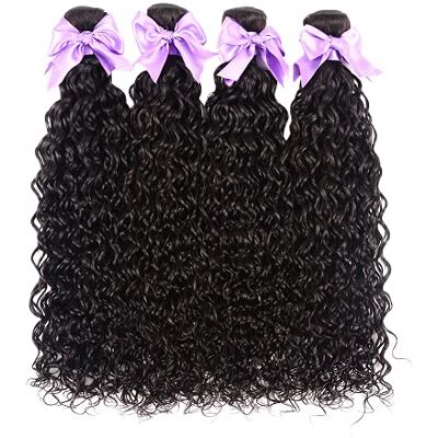 Laritaiya Brazilian Virgin Hair Bundles Water Wave Human Hair (16-22) 9A Unprocessed 100% Human Hair Weave, Wet & Wavy, Can Be Dyed, Deep Curly, Natural Color Laritaiya Brazilian Virgin Hair Bundles Water Wave Human Hair (16-22) 9A Unprocessed 100% Human Hair Weave, Wet & Wavy, Can Be Dyed, Deep Curly, Natural Color