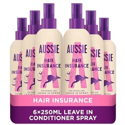 Aussie Miracle Hair Insurance Conditioner Detangler Spray 250 ml Pack of 6 Aussie Miracle Hair Insurance Conditioner Detangler Spray 250 ml Pack of 6