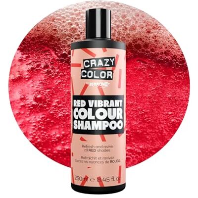 Crazy Color Shampoo for Red Hair Maintain, Refresh and Color Protect Scarlett, Copper, Auburn. Vegan, Cruelty & Sulphate Free, 250ml Crazy Color Shampoo for Red Hair Maintain, Refresh and Color Protect Scarlett, Copper, Auburn. Vegan, Cruelty & Sulphate Free, 250ml