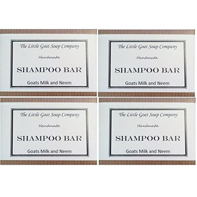 The Little Goat Soap Company Shampoo Bar Goats Milk and Neem Oil, 400 g, Pack of 4 The Little Goat Soap Company Shampoo Bar Goats Milk and Neem Oil, 400 g, Pack of 4
