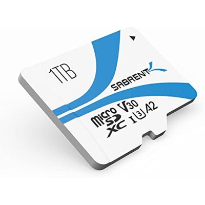 SABRENT Micro SD card 1TB V30, SD card UHS-I A2, memory card Micro SDXC, Class 10, U3, Full HD & 8K UHD card, up to 100MB/s for professional photographers, videographers, vloggers (SD-MQ30-1TB) SABRENT Micro SD card 1TB V30, SD card UHS-I A2, memory card Micro SDXC, Class 10, U3, Full HD & 8K UHD card, up to 100MB/s for professional photographers, videographers, vloggers (SD-MQ30-1TB)