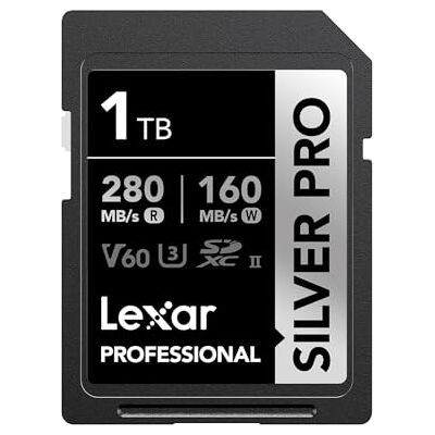Lexar SILVER PRO SD Card 1TB UHS-II SDXC Memory Card Lexar SILVER PRO SD Card 1TB UHS-II SDXC Memory Card