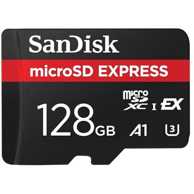 Sandisk microSD Express Card 128GB Works with Nintendo Switch 2 Up to 880MB/s Read Speeds, Up to 480MB/s Write speeds, Up to 100MB/s Sustained Write Spreeds, U3, C10 Sandisk microSD Express Card 128GB Works with Nintendo Switch 2 Up to 880MB/s Read Speeds, Up to 480MB/s Write speeds, Up to 100MB/s Sustained Write Spreeds, U3, C10