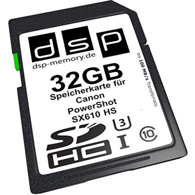 DSP Memory 32GB Ultra Highspeed Speicherkarte für Canon PowerShot SX610 HS Digitalkamera DSP Memory 32GB Ultra Highspeed Speicherkarte für Canon PowerShot SX610 HS Digitalkamera