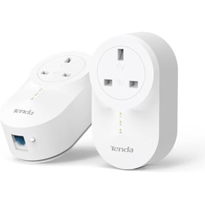 Tenda PH6 AV1000 Passthrough Powerline Adapter Kit with 1 x Gigabit Port (AC Passthrough) for fast & stable network expansion, for 4K/3D/HD Video Streaming and Gaming, UK Plug Version Pack of 2 Tenda PH6 AV1000 Passthrough Powerline Adapter Kit with 1 x Gigabit Port (AC Passthrough) for fast & stable network expansion, for 4K/3D/HD Video Streaming and Gaming, UK Plug Version Pack of 2
