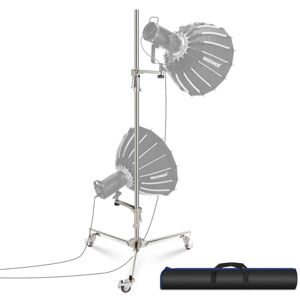 NEEWER 6.5ft/198cm Stainless Steel Light Stand, Heavy Duty Tripod Stand with Caster Wheels, 2 Sliding Arms with Pistol Grip, Folding Leg for Photography Softbox Monolight, Max. Load 35lb/16kg, ST198SS NEEWER 6.5ft/198cm Stainless Steel Light Stand, Heavy Duty Tripod Stand with Caster Wheels, 2 Sliding Arms with Pistol Grip, Folding Leg for Photography Softbox Monolight, Max. Load 35lb/16kg, ST198SS