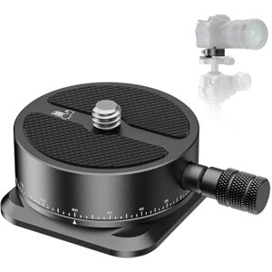 NEEWER Panoramic Quick Release Plate, 360° Scaled Panning Head Camera Tripod Mount Adapter with Arca Type Base & 1/4" Screw for DSLR Camera Camcorder Tripod Monopod Slider, Max load 11lb/5kg, QRP-6 NEEWER Panoramic Quick Release Plate, 360° Scaled Panning Head Camera Tripod Mount Adapter with Arca Type Base & 1/4" Screw for DSLR Camera Camcorder Tripod Monopod Slider, Max load 11lb/5kg, QRP-6