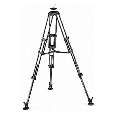 Manfrotto MVTTWINMC CF Twin Leg with 100/75 mm Bowl Middle Spreader Video Tripod Black Manfrotto MVTTWINMC CF Twin Leg with 100/75 mm Bowl Middle Spreader Video Tripod Black