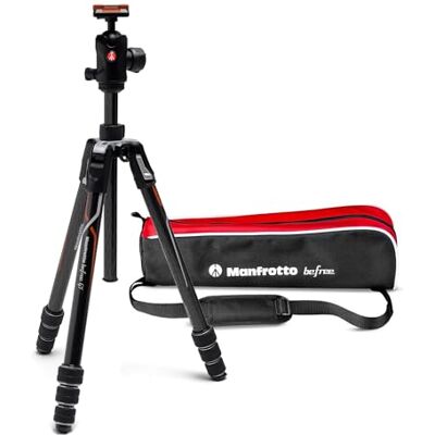Manfrotto Befree GT PRO Travel Tripod, Twist Lock with Ball Head and Bag for Sony, DSLR, CSC, Mirrorless, Lightweight Carbon Fibre, black/silver, 12 kg Payload, MKBFRTC4GTA-BH Manfrotto Befree GT PRO Travel Tripod, Twist Lock with Ball Head and Bag for Sony, DSLR, CSC, Mirrorless, Lightweight Carbon Fibre, black/silver, 12 kg Payload, MKBFRTC4GTA-BH