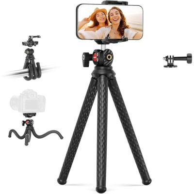 NEEWER Flexible Tripod with Remote, Mini Camera Phone Tripod Stand with Hidden Phone Holder & Action Camera Adapter Compatible with GoPro Hero 13 12 11 10 DJI Insta360 Samsung for Vlogging, TP34 NEEWER Flexible Tripod with Remote, Mini Camera Phone Tripod Stand with Hidden Phone Holder & Action Camera Adapter Compatible with GoPro Hero 13 12 11 10 DJI Insta360 Samsung for Vlogging, TP34