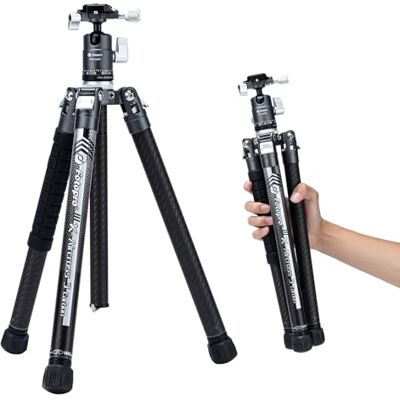 Fotopro 62 Inch Lightweight Travel Tripod For Camera Monopod 360 Ball Head Retractable Stable 2.07 lbs Ultralight Professional Carbon Fiber Tripod For DSLR Camera Fotopro 62 Inch Lightweight Travel Tripod For Camera Monopod 360 Ball Head Retractable Stable 2.07 lbs Ultralight Professional Carbon Fiber Tripod For DSLR Camera