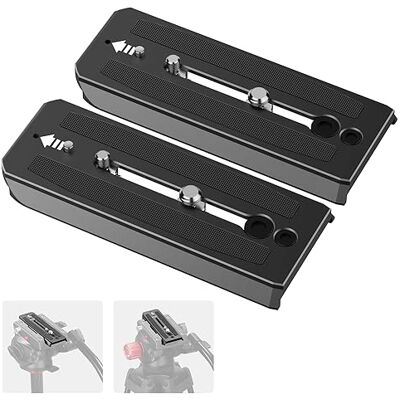 NEEWER 2 Pack 501PL Tripod Fluid Head Quick Release Plate, Camera Mounting Plate with 1/4" 3/8" Screws, Anti Off Pin for GM001 GM002 GM006 Fluid Heads, QR5 NEEWER 2 Pack 501PL Tripod Fluid Head Quick Release Plate, Camera Mounting Plate with 1/4" 3/8" Screws, Anti Off Pin for GM001 GM002 GM006 Fluid Heads, QR5