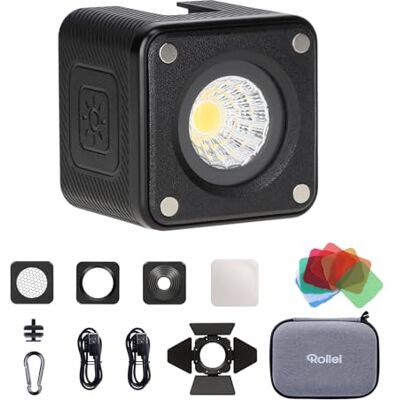 Rollei Lumis Solo 2 LED Cube Small LED Cube with Colour Filter for Use on the Go Optimal Light for Filming with the Smartphone Rollei Lumis Solo 2 LED Cube Small LED Cube with Colour Filter for Use on the Go Optimal Light for Filming with the Smartphone