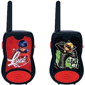 LEXIBOOK , Miraculous Ladybug Chat Noir, Walkie-Talkies 200m, Communication Game for Children, 2 Communication Channels, Belt Clip, Black/Red, TW12MI LEXIBOOK , Miraculous Ladybug Chat Noir, Walkie-Talkies 200m, Communication Game for Children, 2 Communication Channels, Belt Clip, Black/Red, TW12MI