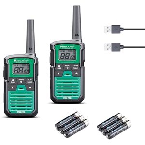 Midland Two Walkie Talkies XT30 PRO, 2 Way Radio with 16 PMR446 Channels, Rechargeable USB, Splash-Proof, 6 km Range, Walkie Talkie for Hiking, Airsoft & Outdoor, Survival Equipment – Green/Black Midland Two Walkie Talkies XT30 PRO, 2 Way Radio with 16 PMR446 Channels, Rechargeable USB, Splash-Proof, 6 km Range, Walkie Talkie for Hiking, Airsoft & Outdoor, Survival Equipment – Green/Black