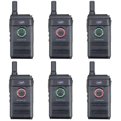 PNI Kit of 6 portable radio stations PMR R10 PRO, 446MHz, 0.5W, 16 programmable channels, 16 PMR and 50 CTCSS and 104 DCS tones, Monitor, Scan PNI Kit of 6 portable radio stations PMR R10 PRO, 446MHz, 0.5W, 16 programmable channels, 16 PMR and 50 CTCSS and 104 DCS tones, Monitor, Scan