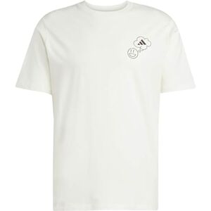 adidas Men's Lounge Verbiage Circle Graphic T-Shirt, Off White, XL adidas Men's Lounge Verbiage Circle Graphic T-Shirt, Off White, XL