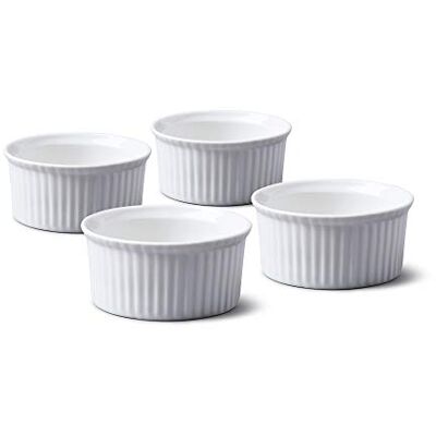 WM Bartleet & Sons - Porcelain Ramekin 7.5cm - White - Set of 4 - Ramekins WM Bartleet & Sons - Porcelain Ramekin 7.5cm - White - Set of 4 - Ramekins