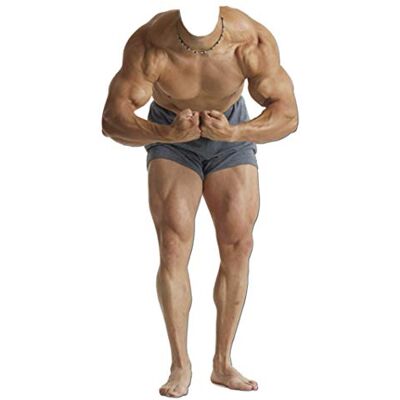 Iconicgreats Muscle Man Stand In Cardboard Cutout Fun Figure - 180cm Tall - Cardboard Cutout Iconicgreats Muscle Man Stand In Cardboard Cutout Fun Figure - 180cm Tall - Cardboard Cutout