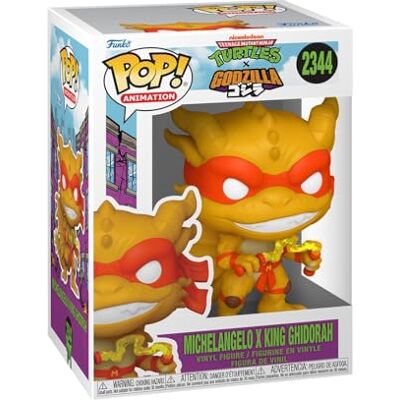 Funko POP! Animation: Godzilla x Teenage Mutant Ninja Turtles TMNT Michelangelo as Ghidorah Collectable Vinyl Figure Gift Idea Official Merchandise Toys For Kids & Adults Funko POP! Animation: Godzilla x Teenage Mutant Ninja Turtles TMNT Michelangelo as Ghidorah Collectable Vinyl Figure Gift Idea Official Merchandise Toys For Kids & Adults