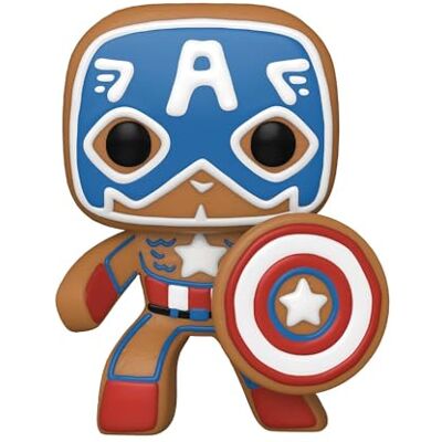 Funko POP! Marvel: Holiday Captain America Marvel Comics Collectable Vinyl Figure Gift Idea Official Merchandise Toys for Kids & Adults Comic Books Fans Model Figure for Collectors Funko POP! Marvel: Holiday Captain America Marvel Comics Collectable Vinyl Figure Gift Idea Official Merchandise Toys for Kids & Adults Comic Books Fans Model Figure for Collectors