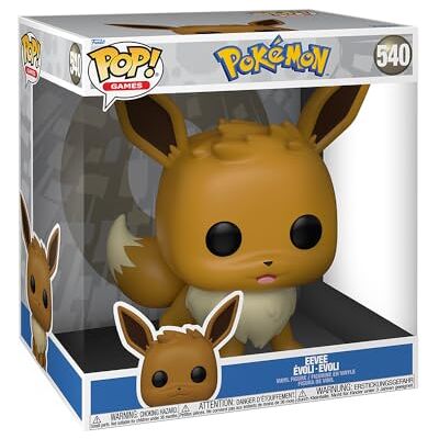 Funko POP! Jumbo: Pokemon Eevee Collectable Vinyl Figure Gift Idea Official Merchandise Toys for Kids & Adults Video Games Fans Model Figure for Collectors and Display Funko POP! Jumbo: Pokemon Eevee Collectable Vinyl Figure Gift Idea Official Merchandise Toys for Kids & Adults Video Games Fans Model Figure for Collectors and Display