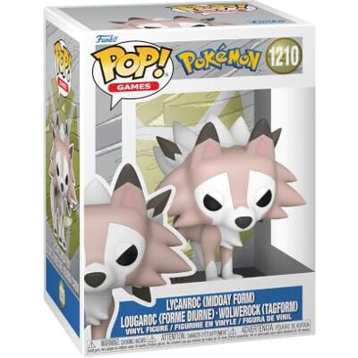 Funko POP! Games: Pokemon- Lycanroc (Midday) Collectable Vinyl Figure Gift Idea Official Merchandise Toys For Kids & Adults Model Figure for Collectors and Display Funko POP! Games: Pokemon- Lycanroc (Midday) Collectable Vinyl Figure Gift Idea Official Merchandise Toys For Kids & Adults Model Figure for Collectors and Display