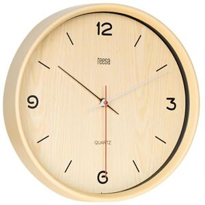 Teesa Light Brown Wooden Analog Wall Clock - Wall Clock Teesa Light Brown Wooden Analog Wall Clock - Wall Clock