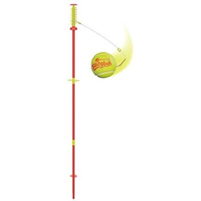 Swingball Classic Original Red and Yellow Outdoor Activities Traditional Pole in the Ground Set Real Tennis Ball and 2 Championship Bats Suitable for Everyone 5 years+ Swingball Classic Original Red and Yellow Outdoor Activities Traditional Pole in the Ground Set Real Tennis Ball and 2 Championship Bats Suitable for Everyone 5 years+